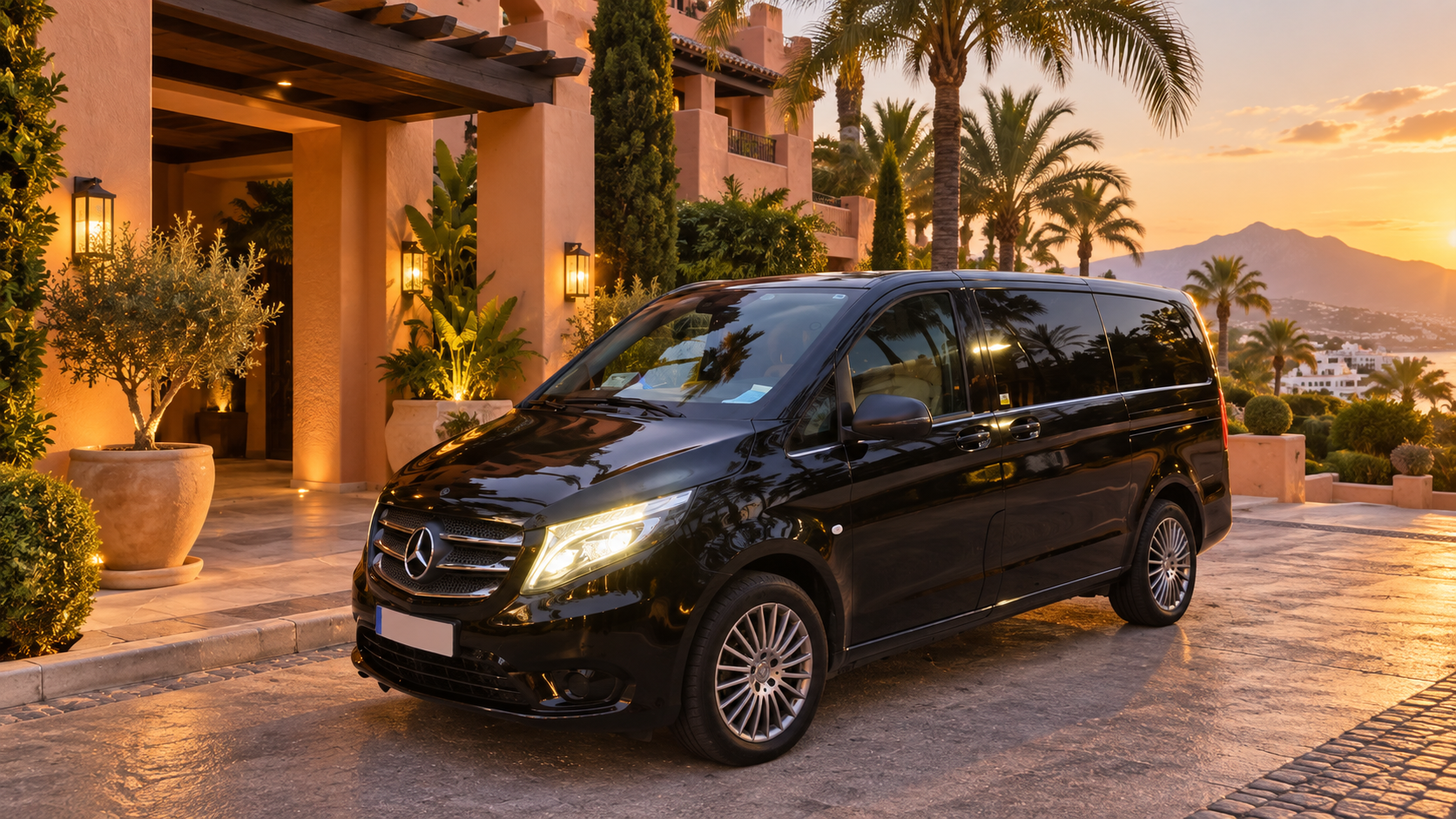 Private Mercedes van used for RivaStay car service